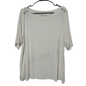 Calvin Klein White Shoulder Detail Top